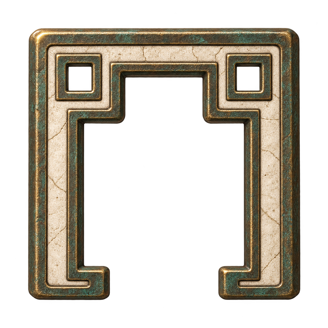 An open-bottom guardian with two square eyes