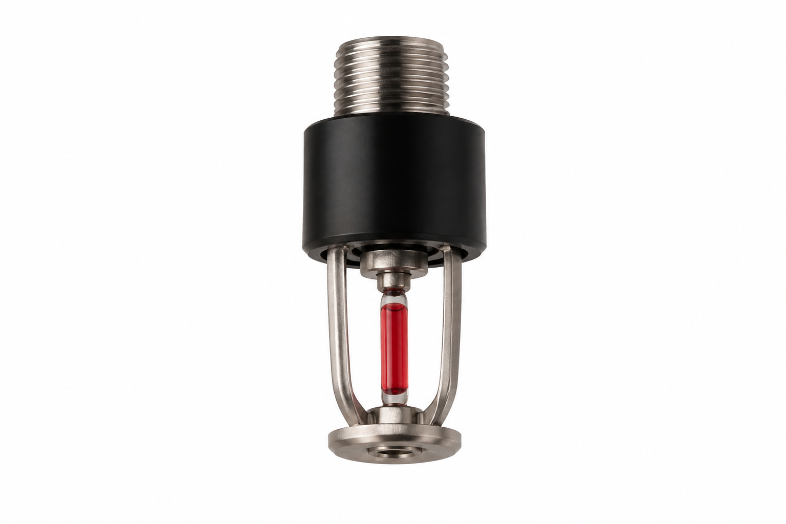 Compact hanging thermal nozzle with a visible red glass bulb in a metal yoke.