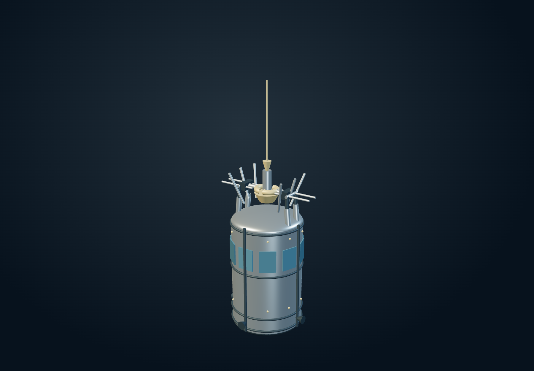 Otto capsule with a flared receiver, opposed retaining jaws and a headed tether terminal seated between them